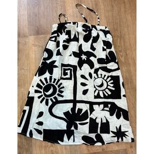 Paper Heart Black And White Sleeveless Tank Tunic Dress